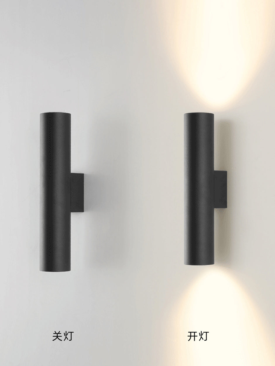 Minimalist Double Headed Cylindrical Wall Lamp Modern Indoor Lamps Background Wall Hallway Bedroom Light Up and Down Luminous