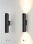 Minimalist Double Headed Cylindrical Wall Lamp Modern Indoor Lamps Background Wall Hallway Bedroom Light Up and Down Luminous