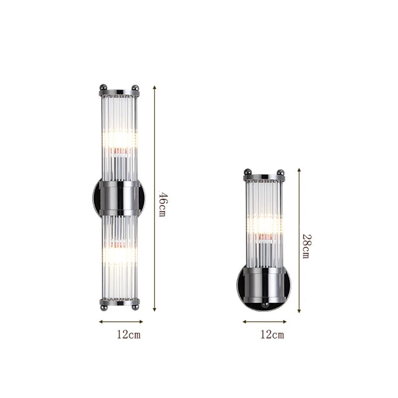 Modern Crystal Led Brass Wall Light Bedroom Living Room Corridor Dining Room Lighting Decoration Indoor Decoration Wall Lamps