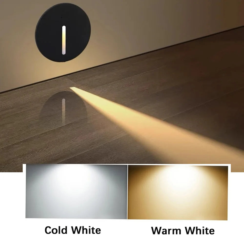 Led Recessed Step Lights Aluminum Embedded Wall Light Interior Nightlight for Stairway Hallway Lighting Living Room Decoration