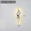 Modern Living Room Long Wall Lights with Anlter Design Gold Black TV Background Decorative Wall Lamp for Bedroom Remote Control