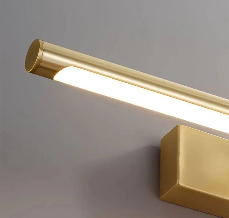 Modern Gold Copper Wall Light Rotatable Mirror Bathroom Bedroom Sconce Brass Simple Lamp GN421TN