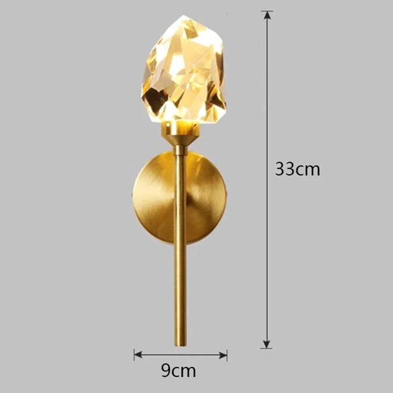 All-copper Molecular Long Crystal Chandelier Light Luxury Creative Post-modern Atmosphere Living Room LED Pendant Lights