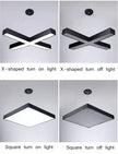 Creative Hexagonal Led Lamps Office Chandelier Round Simple Y-shaped splicing Special-Shaped Chandelier Gym Office Light