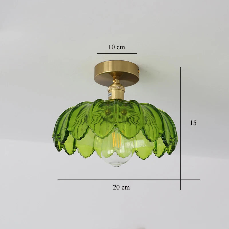 Modern Pendant Ceiling Lamp with Glass Shade for Kitchen Aisle Balcony Bedroom Home Art Deco Led Ceiling Lights Fixtures E27