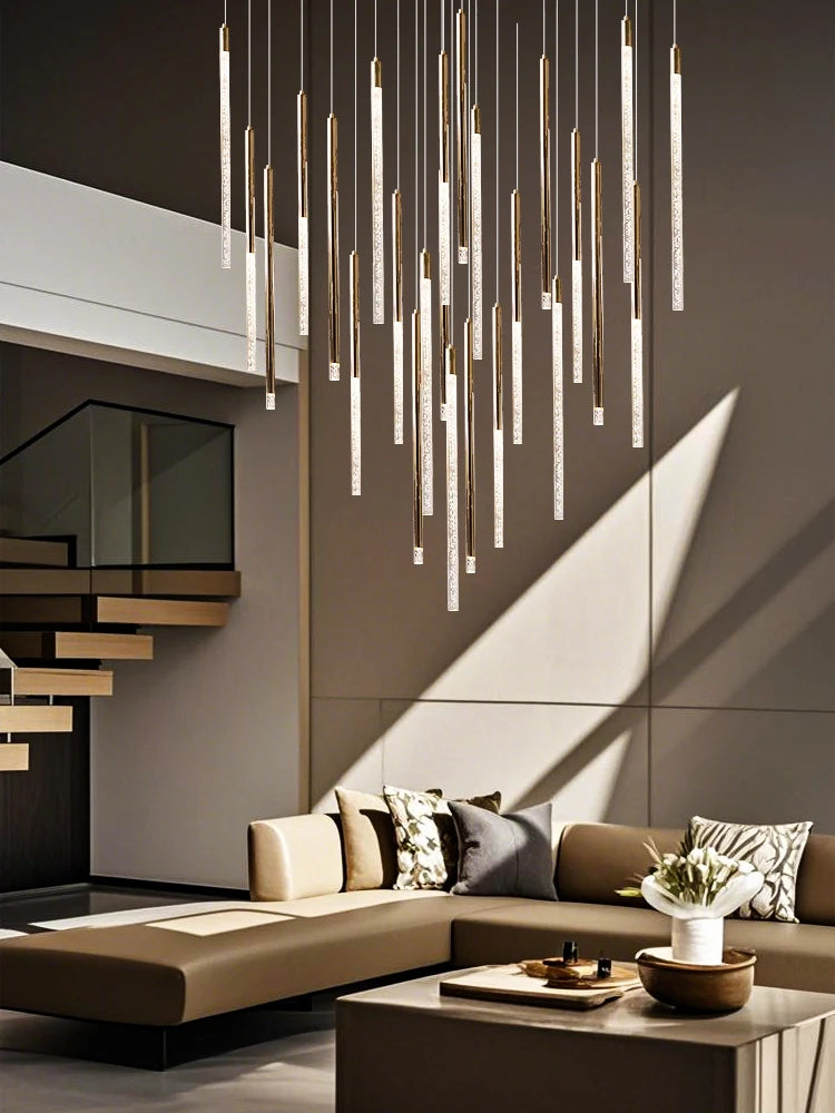 Hotel lobby LED Chandelier Villa hall Living room Crystal Chandeliers Customable High Ceilings Chandelier