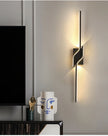 Modern LED Wall Light Minimalist Vertical Light Fixture Sleek Black Sconce For Living Room Bedroom Hallway Indoor Lighting Decor