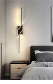 Modern LED Wall Light Minimalist Vertical Light Fixture Sleek Black Sconce For Living Room Bedroom Hallway Indoor Lighting Decor