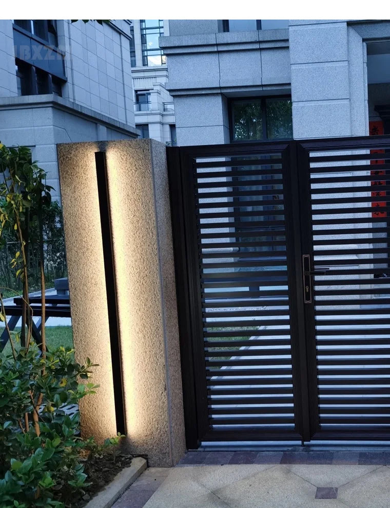 IP65 waterproof wall lamp minimalist led outdoor wall lamp black balcony terrace outdoor wall villa garden wall washer lamp