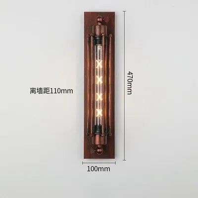American Flute Wall Lamp Unique LOFT Restaurant Bar Grill Hallway Iron Wall Light Rustic Industrial Decor Edison Bulb Fixture