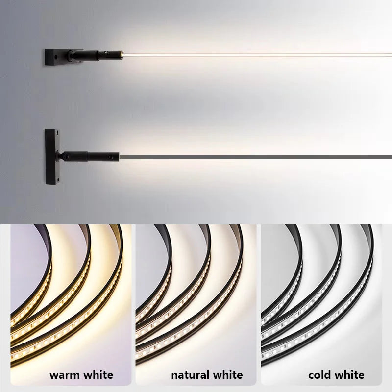Minimalist LED Skyline Linear Light COB Modern Wall Lamp for Living Room Bedroom Art Exhibition Wall DIY Decor Strips Sconce