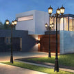 Waterproof high LED retro outdoor landscape courtyard 3m European style outdoor lawn lamp villa household garden street lighting