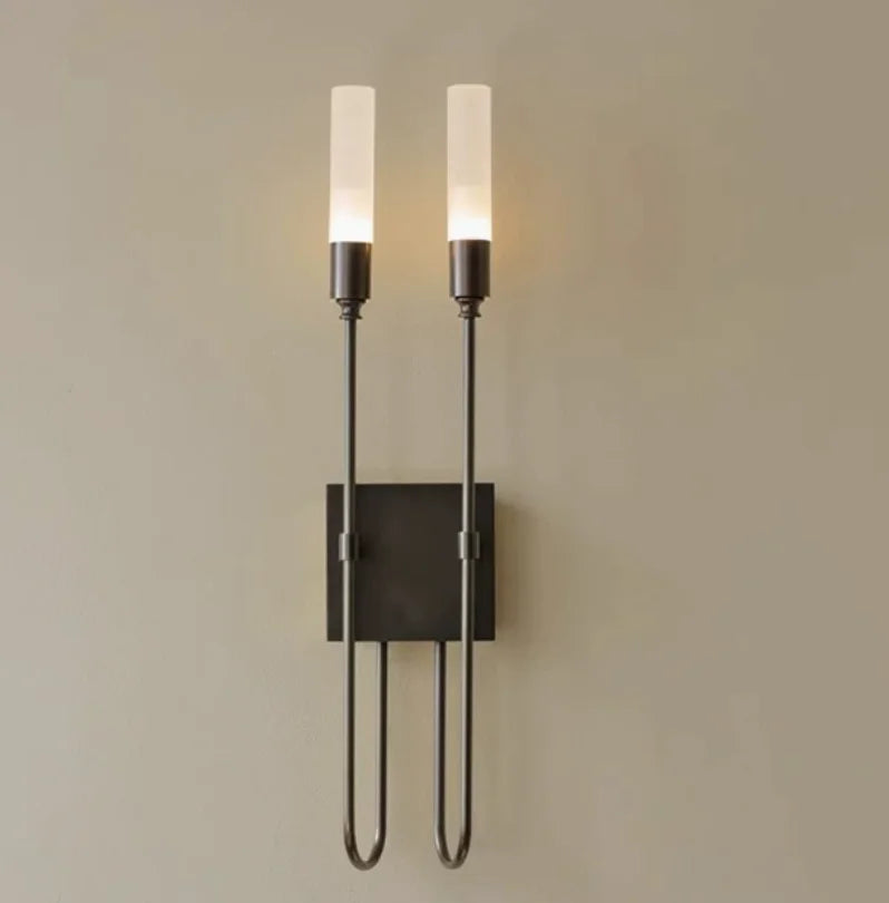 Modern Luxury Double Head Wall Lamp American Style LED Sconce for Living Room Bedroom Bedside Staircase Hotel Villa Dining
