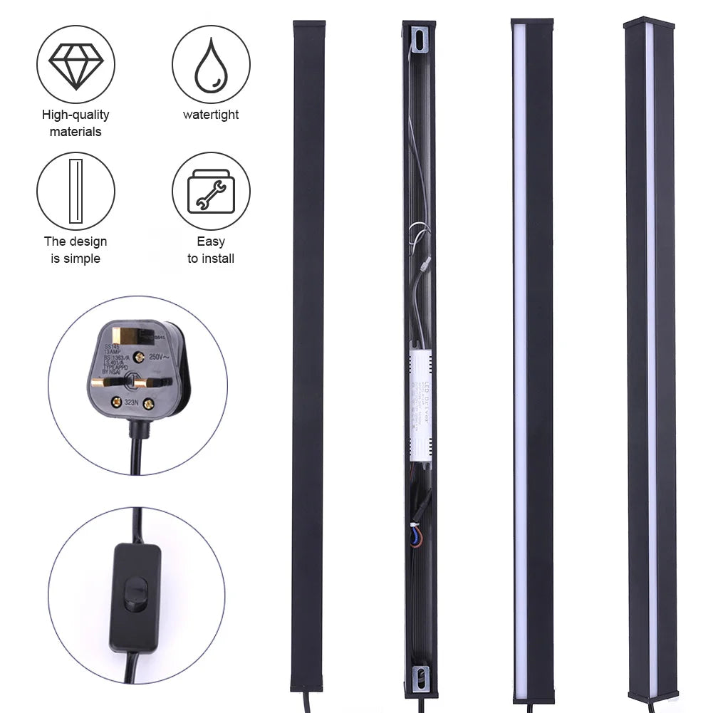 Modern Plug in Long Wall Sconce Indoor Wall Lamp Wall Mounted Light for Bedroom Living Room Hallway