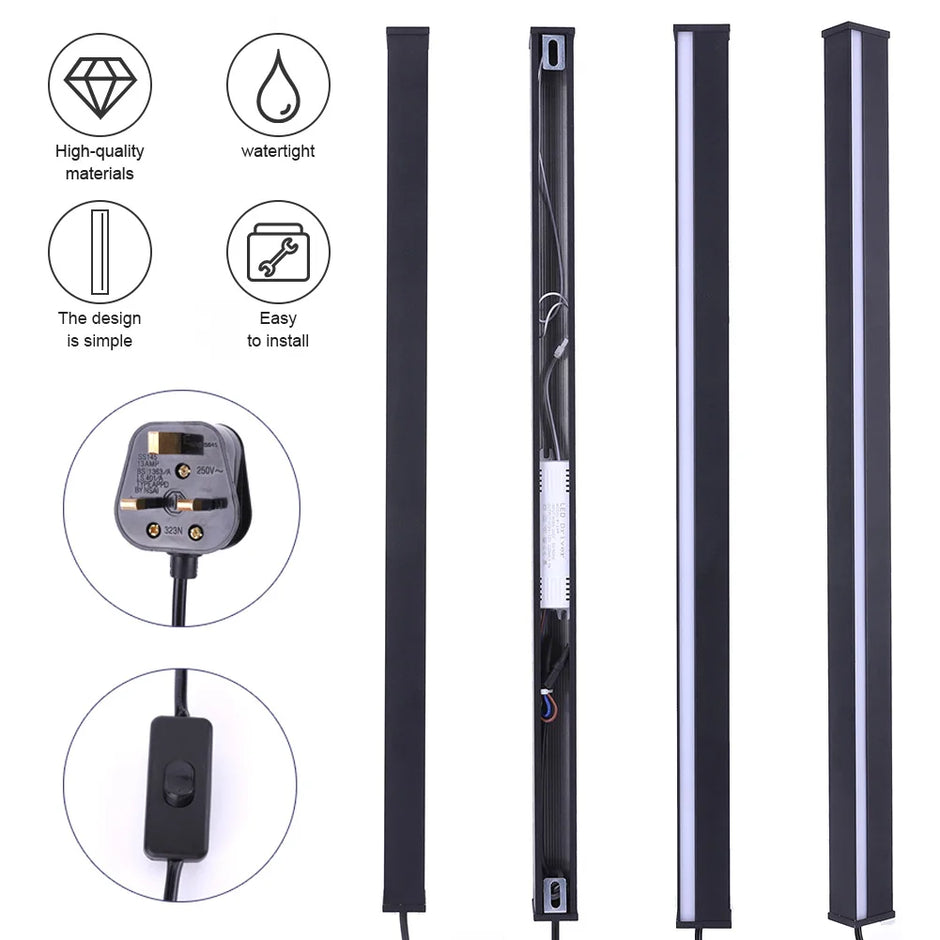 Modern Plug in Long Wall Sconce Indoor Wall Lamp Wall Mounted Light for Bedroom Living Room Hallway