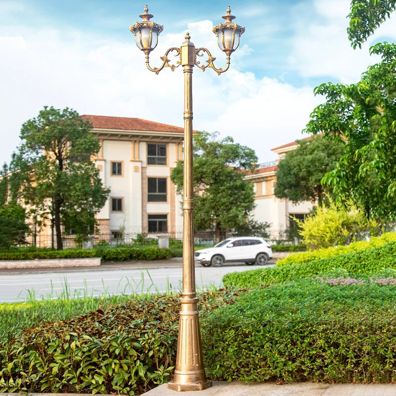 (H≈2.3M)Courtyard Street Lamp Community High Pole Lamp Outdoor Waterproof Lawn Lamp Villa Outdoor Retro Courtyard Lamp Landscape