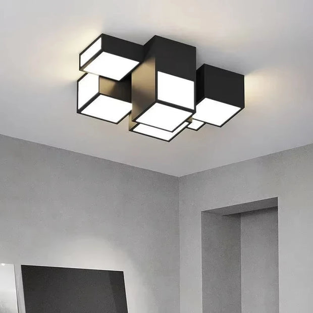Nordic Designer Combination Honeycomb LED Indoor Ceiling Lamp,Remote Dimming Lustres Living Room Pendant Light Bedroom Decor