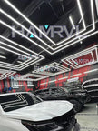 Honeycomb LED Rectangle Lighting Office Gym Desk Barber Workshop Ceiling pendant Light Color change Dimmable Garage Hexagon Lamp