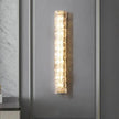 Nordic Cylindrical All Copper LED Wall Lamps Ripple Glass Lampshade Living Room Bedroom Restaurant Corridor Sconces Light