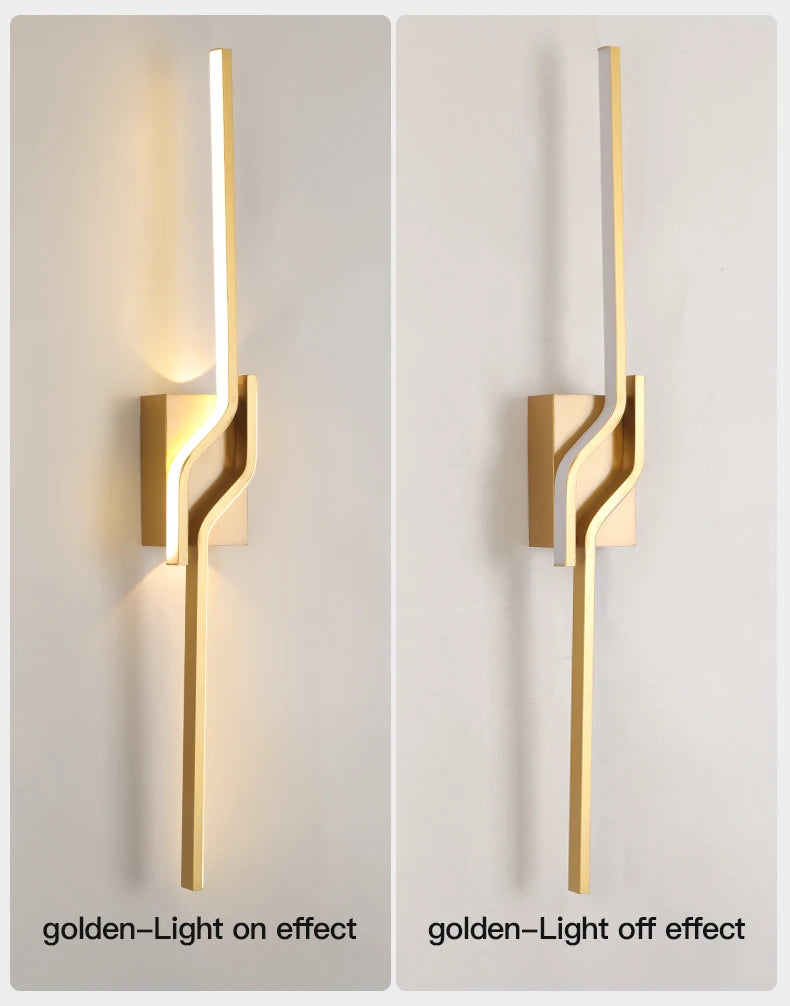 Modern LED Wall Light Minimalist Vertical Light Fixture Sleek Black Sconce For Living Room Bedroom Hallway Indoor Lighting Decor