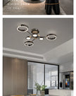 Modern Luxury Nordic Style Aluminum Circle Shaped LED Pendant Light Art Creative Lamp for Living Room Home Decoration Chandelier