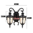 SANDIY Outdoor Wall Light Fixtures Retro Porch Lamp Exterior Nighting Sconce for House Front Door Garage Patio Bronze+Glass E27