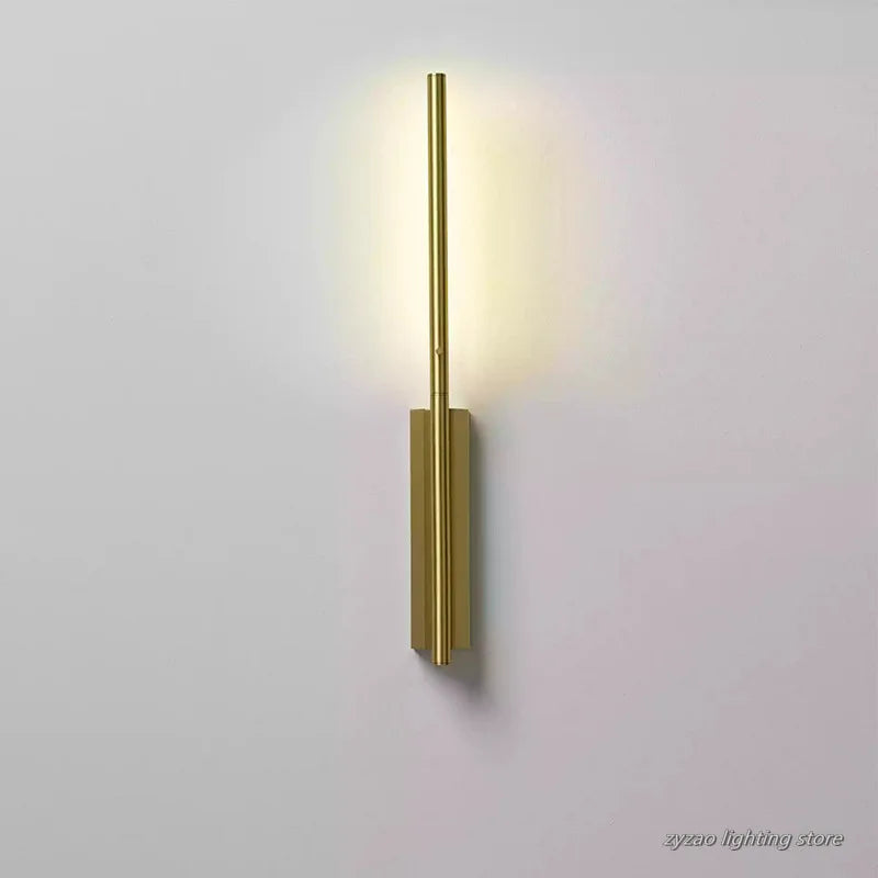 Nordic Line Led Wall Lamp Modern Living Room Bedroom Bedside Lamp Creative Designer's Corridor Bathroom Mirror Front Wall Light