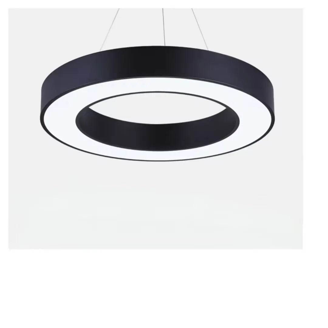 Modern minimalist geometric pendant lights, for dining room, gymnasium, LED hollow pendant lights, supermarket circular lights