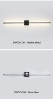 Modern LED Wall Lamp Minimalist Led Light Bedroom Bedside Long Strip Wall Sconces Living Room Sofa Home Indoor Lighting Fixture