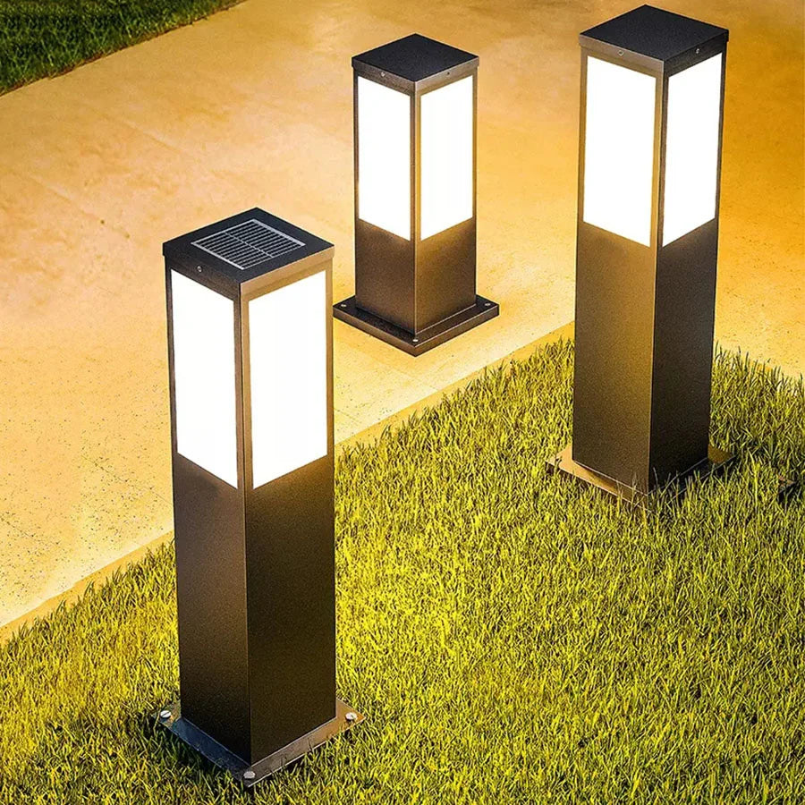 E27 Outdoor Path Light 40/60/80CM Pathway Post Light Waterproof Landscape LED Bollard Lighting Garden Backyard Lantern Lawn Lamp