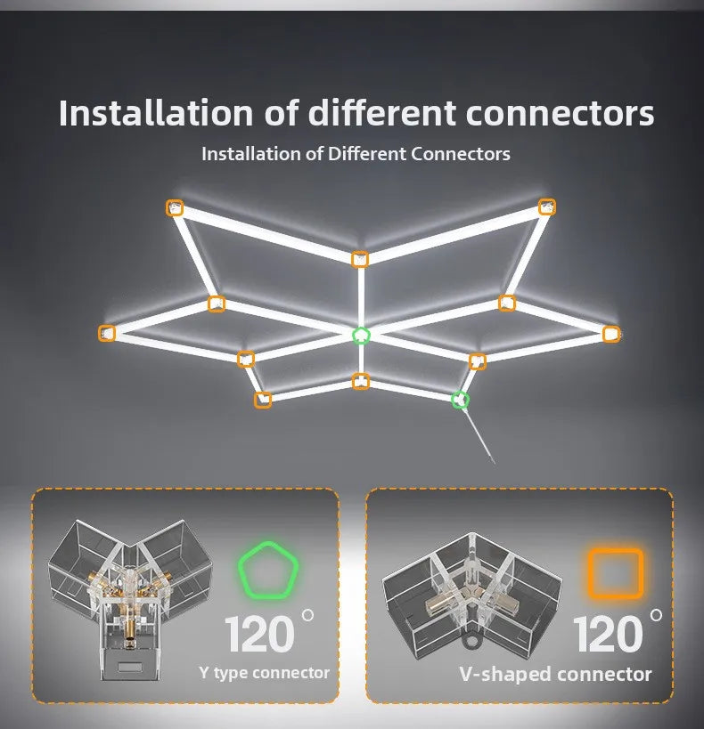 LED Garage Light Diamond Honeycomb Light Car Wash Shop Film Ceiling Car Beauty Workstation Light 126W 6500K