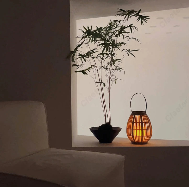 Creative New LED Solar Plastic Lantern Outdoor Waterproof Courtyard Villa Garden Decoration Atmosphere Lighting Fixtures