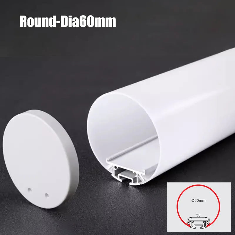 270 Luminescence Circular Led Aluminum Profile 20/30/40Mm Led Channel Diffuser Linear Bar Light Long Strip Pendant Lamp Tubes