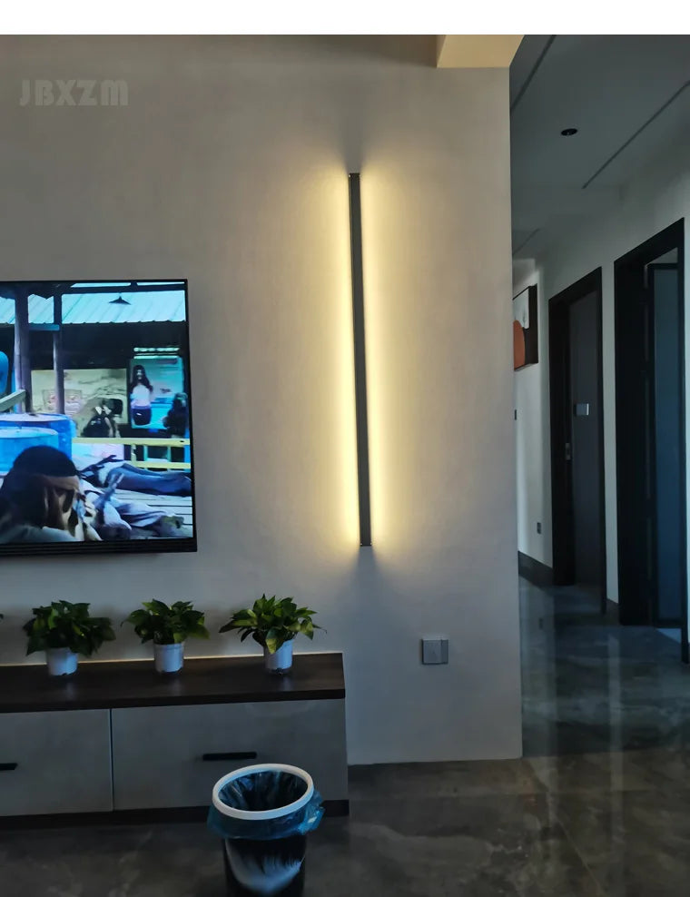 IP65 waterproof wall lamp minimalist led outdoor wall lamp black balcony terrace outdoor wall villa garden wall washer lamp