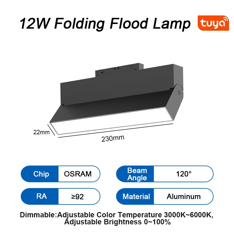 Tuya Bluetooth Dimmable Zigbee Magnetic Smart Rail Track Light Led Lamp Ceiling Light Spotlight Fixture Downlight Magnet Home