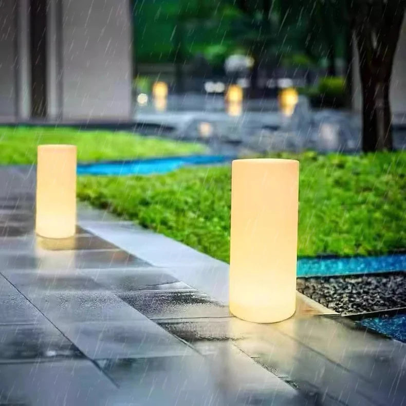 Luminous cylindrical lamp lawn solar LED outdoor lighting non solar lamp outdoor garden decoration outdoor garden light
