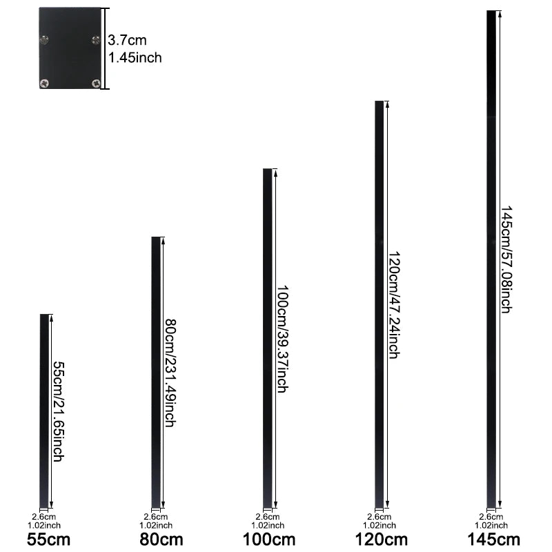 LED Lighting Wall Lamp IP65 Garden AC Long Wall Light Outdoor Waterproof Modern Long Strip 85-256v OutdoorDecoration
