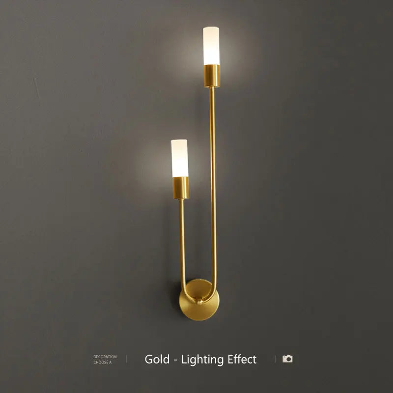 Black Gold LED Wall Lamps with G9 Light Bulb for Bedroom Bedside Interior LED Wall Lights Wall Sconce for Corridor Foyer Kitchen