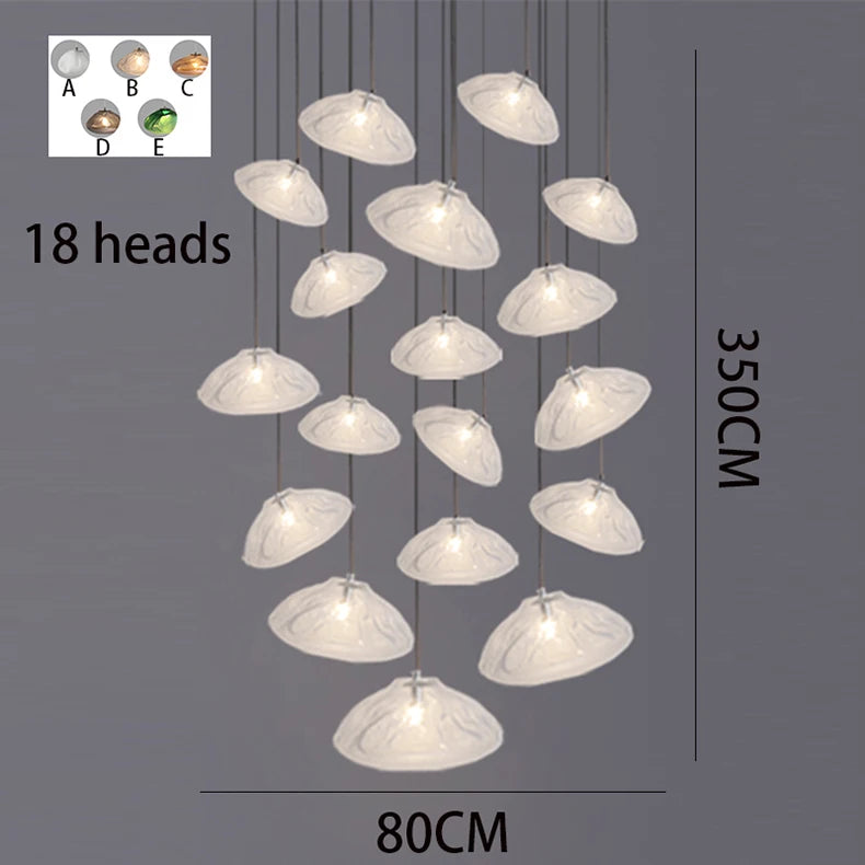 Nordic home decoration, stair chandelier, living room and dining room Pendant lights, ceiling light, indoor lighting