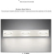Modern Stair Led Wall Lamp Kitchen Bathroom Mirror Light Fixture Decor Bedroom Home Lighting White Metal Acrylic Sconce 110-220V