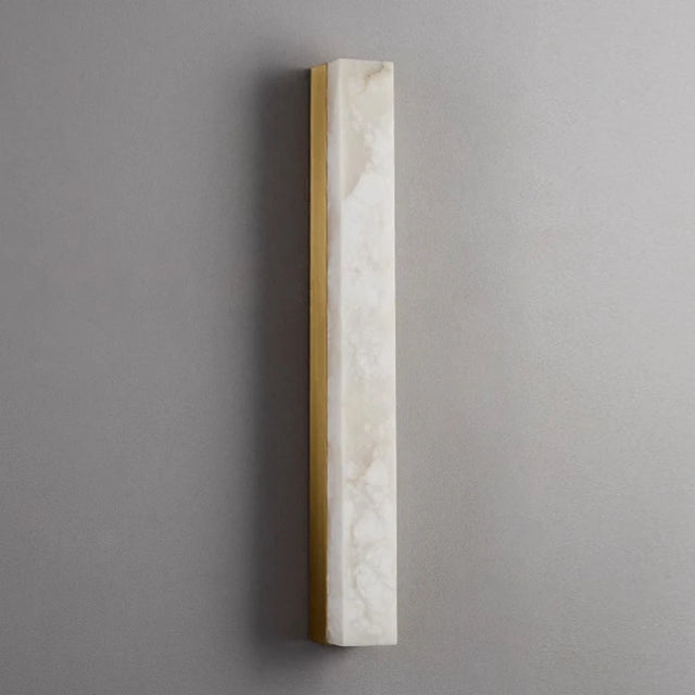 Nordic Hotel Bedroom Corridor Alabaster White Lampshade Strip Natural Marble Stone Wall Sconces Lights Indoor Copper Wall Lamps