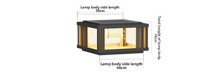 Solar Column Head Lamps Waterproof Courtyard Lamps Gate Pillar Lamps Wall Column Lamps Outdoor Villa Column Head Lamps