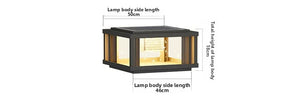 Solar Column Head Lamps Waterproof Courtyard Lamps Gate Pillar Lamps Wall Column Lamps Outdoor Villa Column Head Lamps