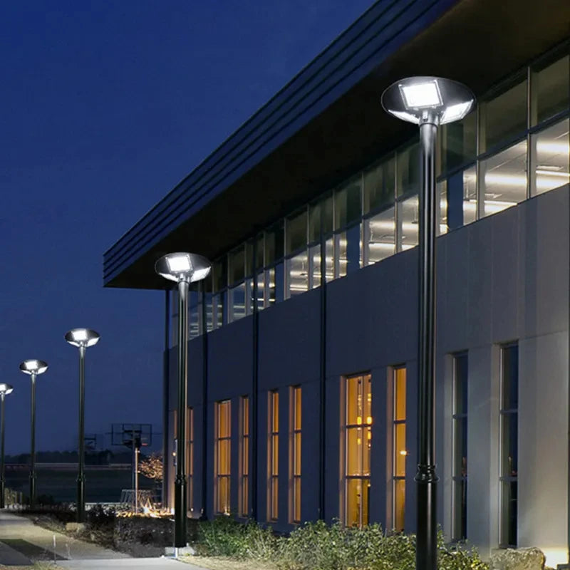 Solar Street Light 300W 400W 500W Waterproof Yard Lamp PIR Motion Sensor Garden Outdoor UFO Lighting with Remote