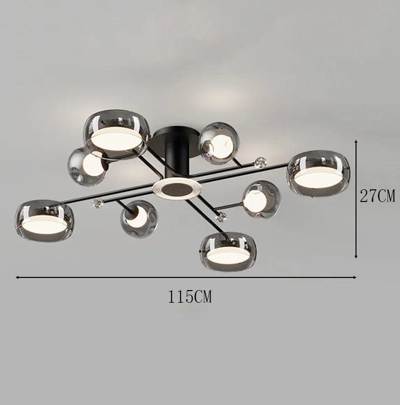 Nordic home decoration salon bedroom decor smart led lamp lights for room dimmable Ceiling light lamparas indoor lighting