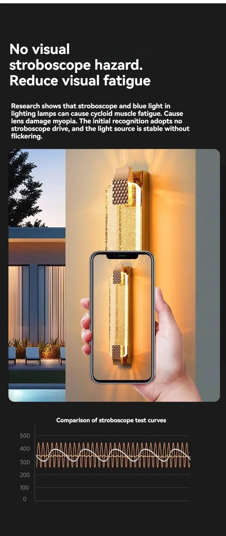Modern Light Outdoor LED Wall Light Transparent Crystal with Bubble Style for Villa Porch Patio and Garden Lighting Lamps