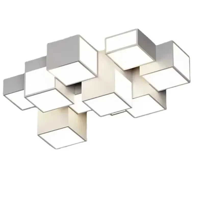 Nordic Designer Combination Honeycomb LED Indoor Ceiling Lamp,Remote Dimming Lustres Living Room Pendant Light Bedroom Decor
