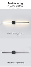 Modern LED Wall Lamp Minimalist Led Light Bedroom Bedside Long Strip Wall Sconces Living Room Sofa Home Indoor Lighting Fixture