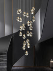 Modern home decoration crystal chandelier, stair Pendant lamp, living room Pendant lights, interior lighting