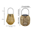 Waterproof Rattan Solar Lantern Solar Powered Bamboo Frame Bamboo Chandelier Lamp Standing/Hanging Weaving Lantern